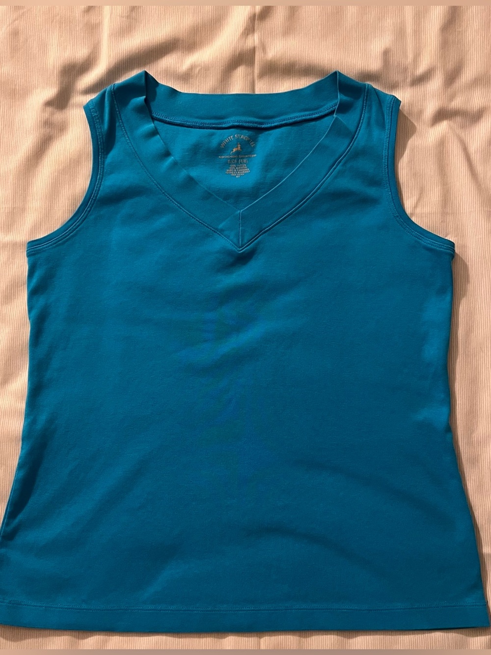 Women’s white Stag Sleeveless V-Neck Tank Top - Teal